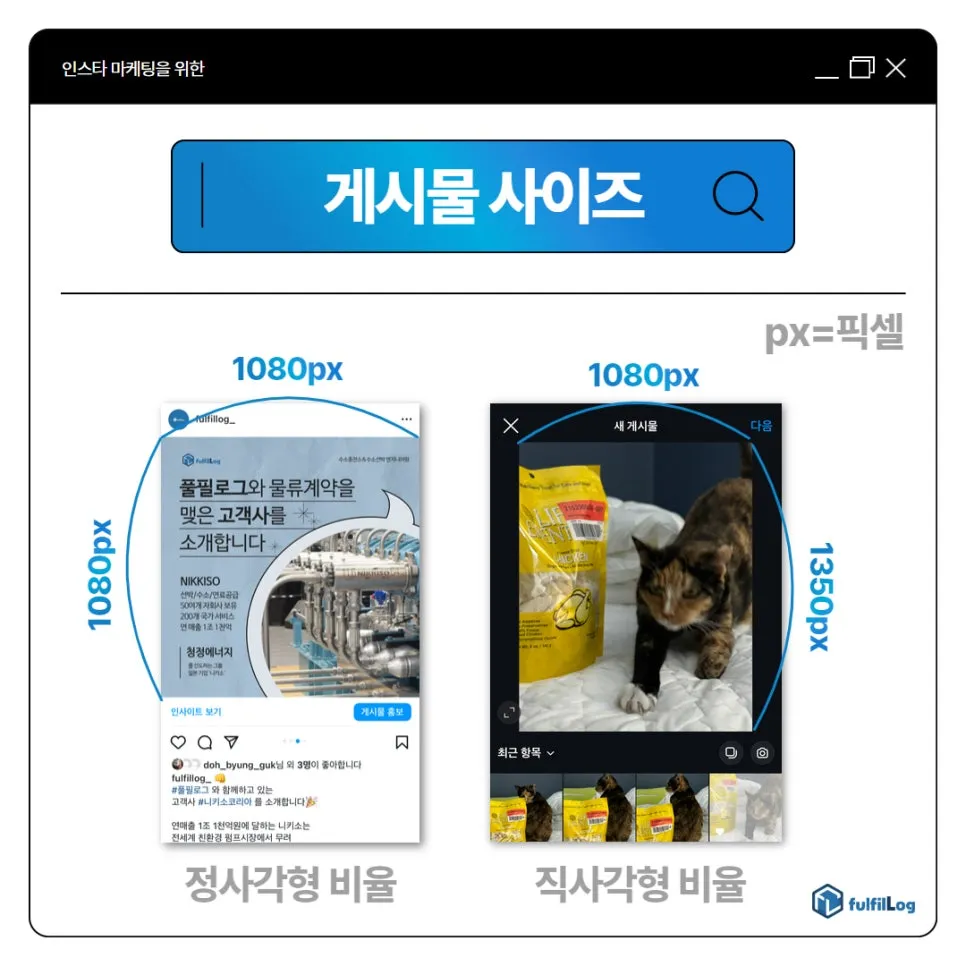 인스타그램 프로필,게시물,릴스,스토리,사진,동영상 픽셀 해상도 사이즈 비율 총정리 설명 이미지 2