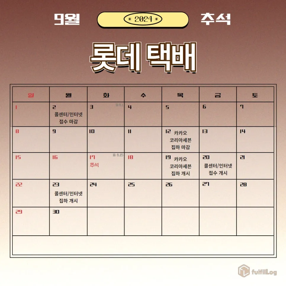 2024 추석 택배 마감 총정리 설명 이미지 2