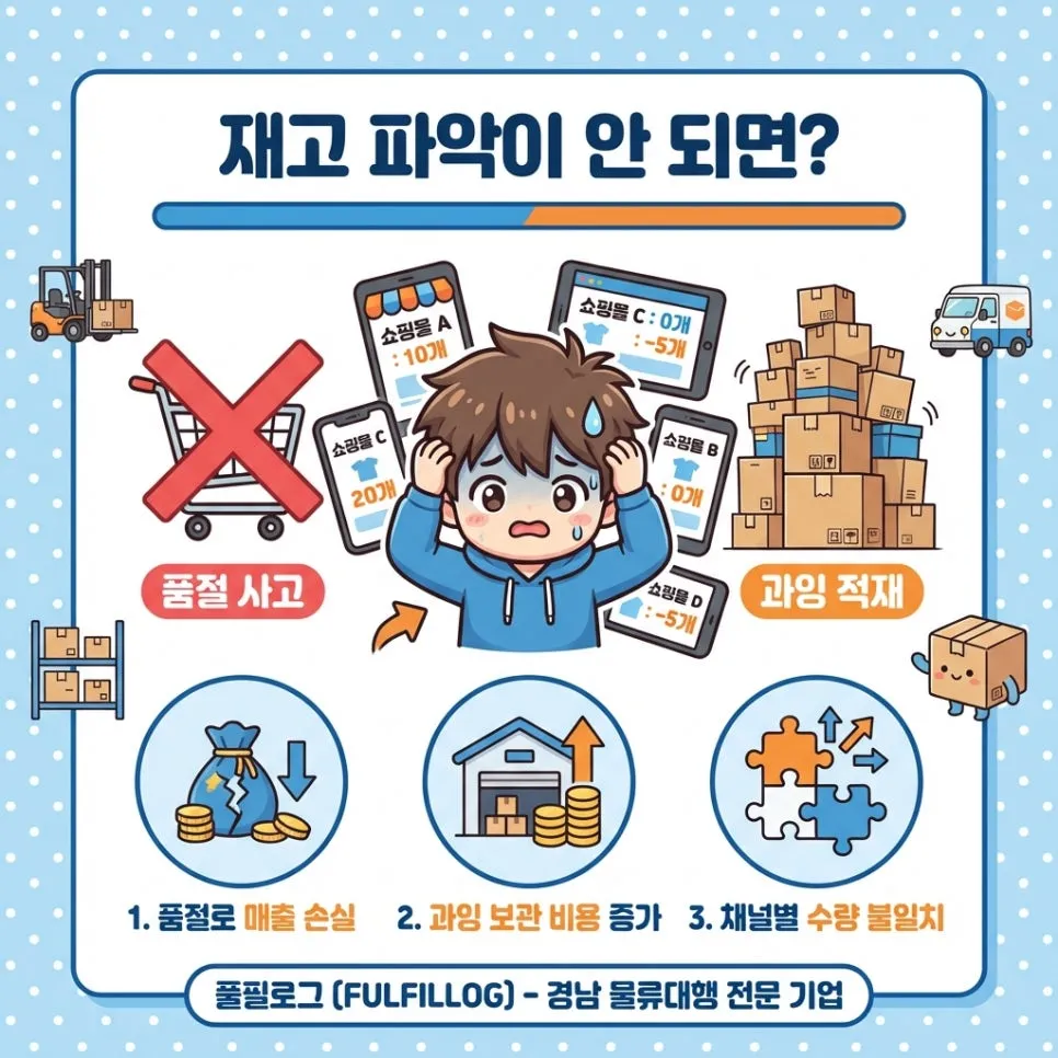 경남 물류대행 풀필로그가 알려주는실시간 재고 관리의 중요성 설명 이미지