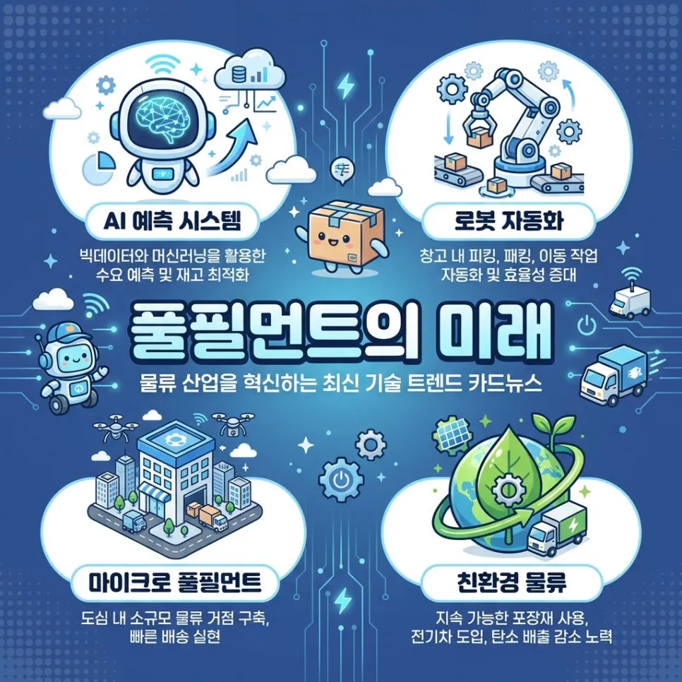 풀필먼트 기술 트렌드: AI, 로봇, 자동화의 미래 설명 이미지