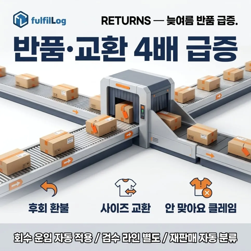 늦여름 — 반품 급증 설명 이미지