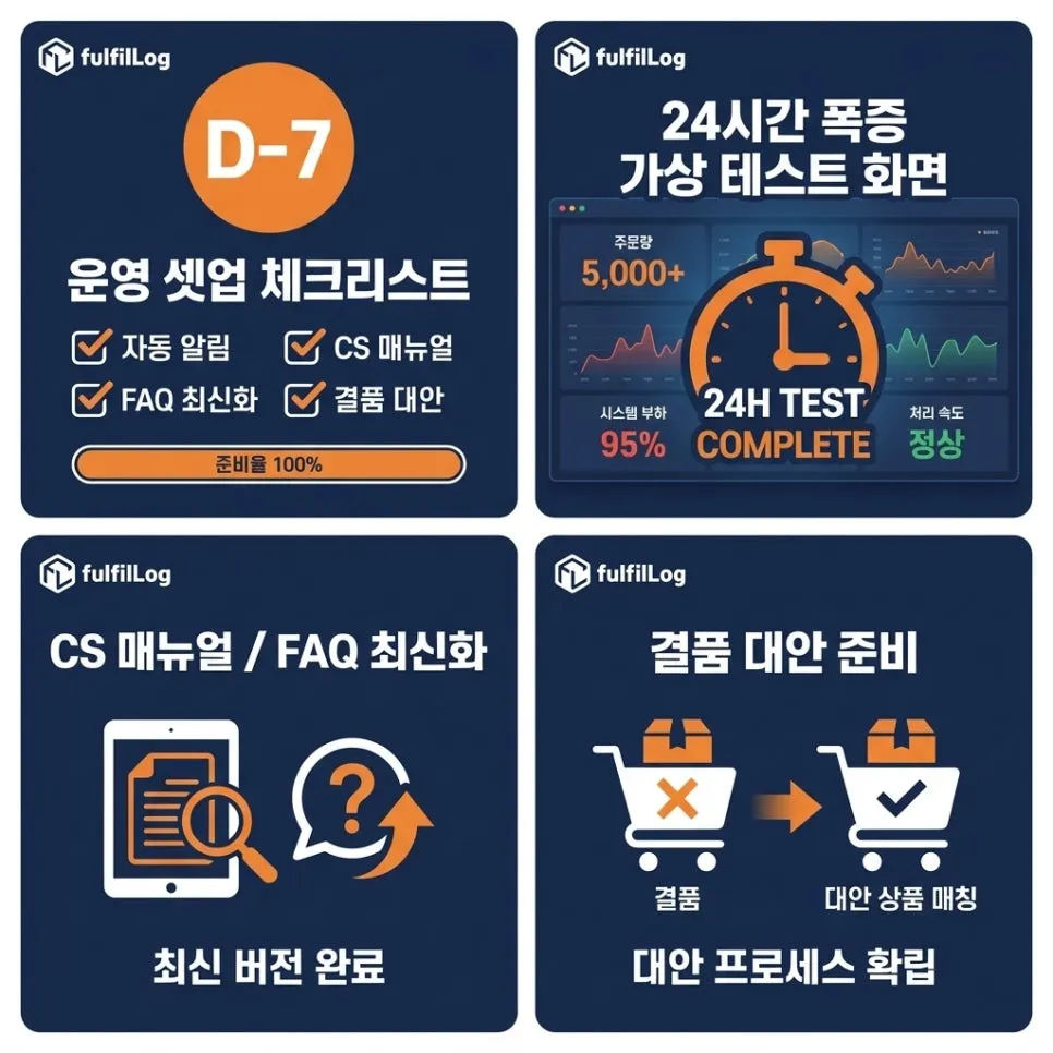 D-7 체크 — 운영 셋업 설명 이미지