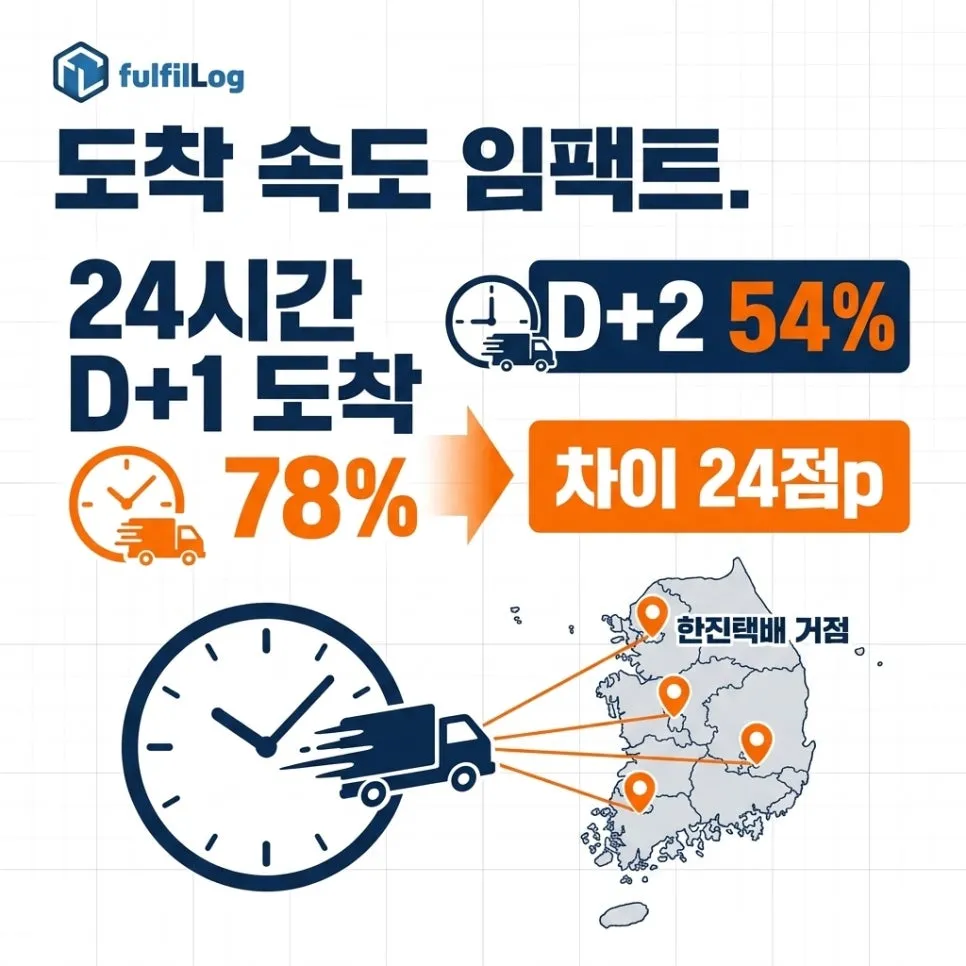 도착 속도 — 평점의 절반 설명 이미지