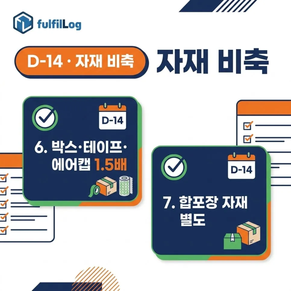 자재 비축 (D-14) 설명 이미지