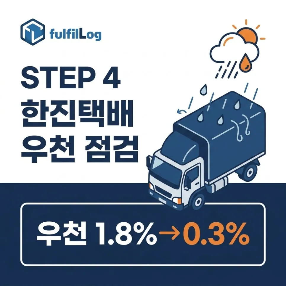 방법 4. 한진택배 우천 적재 점검 설명 이미지