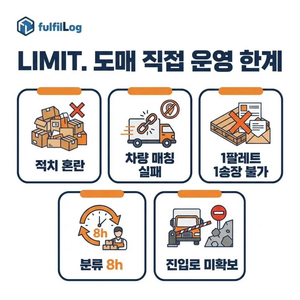 B2B 도매 사업주가 직접 운영 시 부딪치는 한계 설명 이미지
