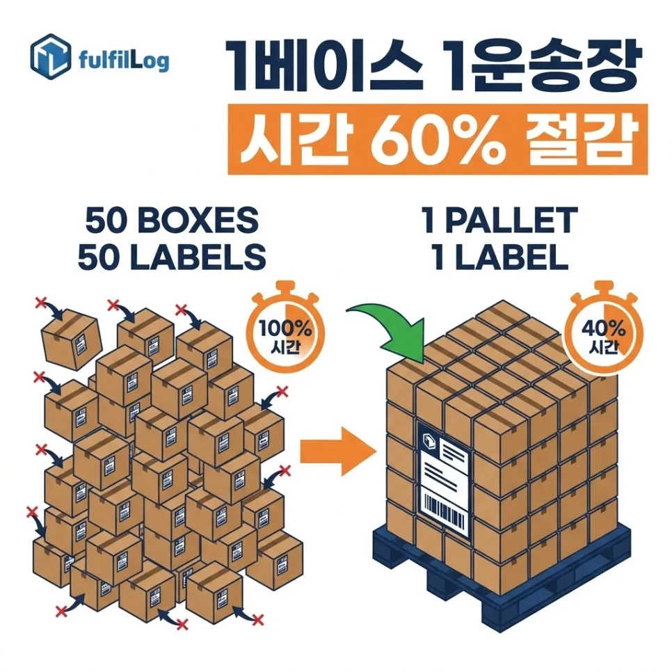 단계 3. 1베이스 1운송장 발급 설명 이미지