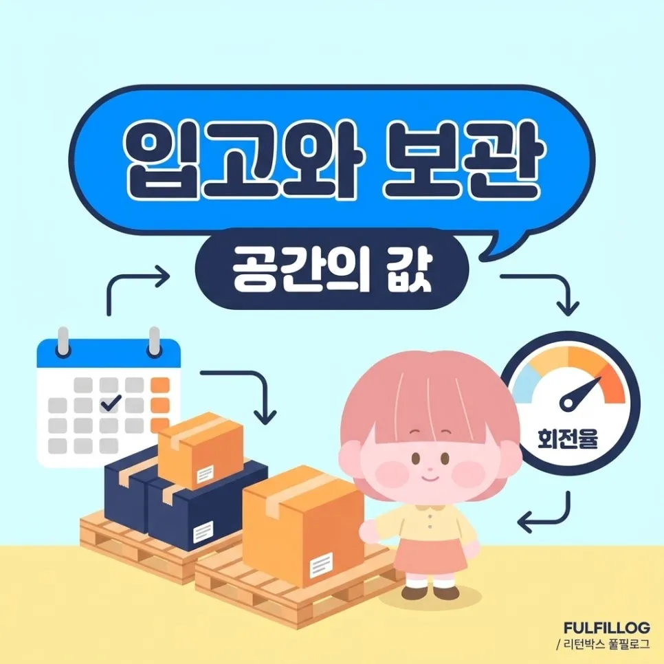 입고비와 보관비 — 시작과 공간의 값 설명 이미지