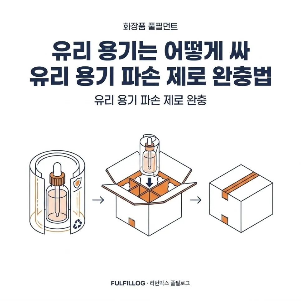 화장품 풀필먼트 유리 용기 파손 제로 완충법 (2026) 설명 이미지