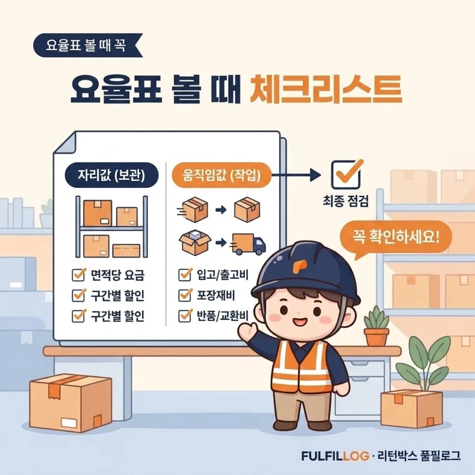요율표 볼 때 체크리스트 설명 이미지