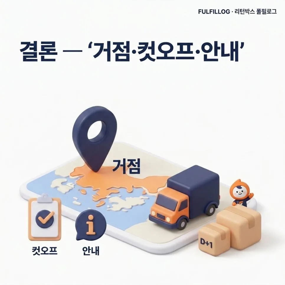 결론 — '거점·컷오프·안내'로 판단하세요 설명 이미지