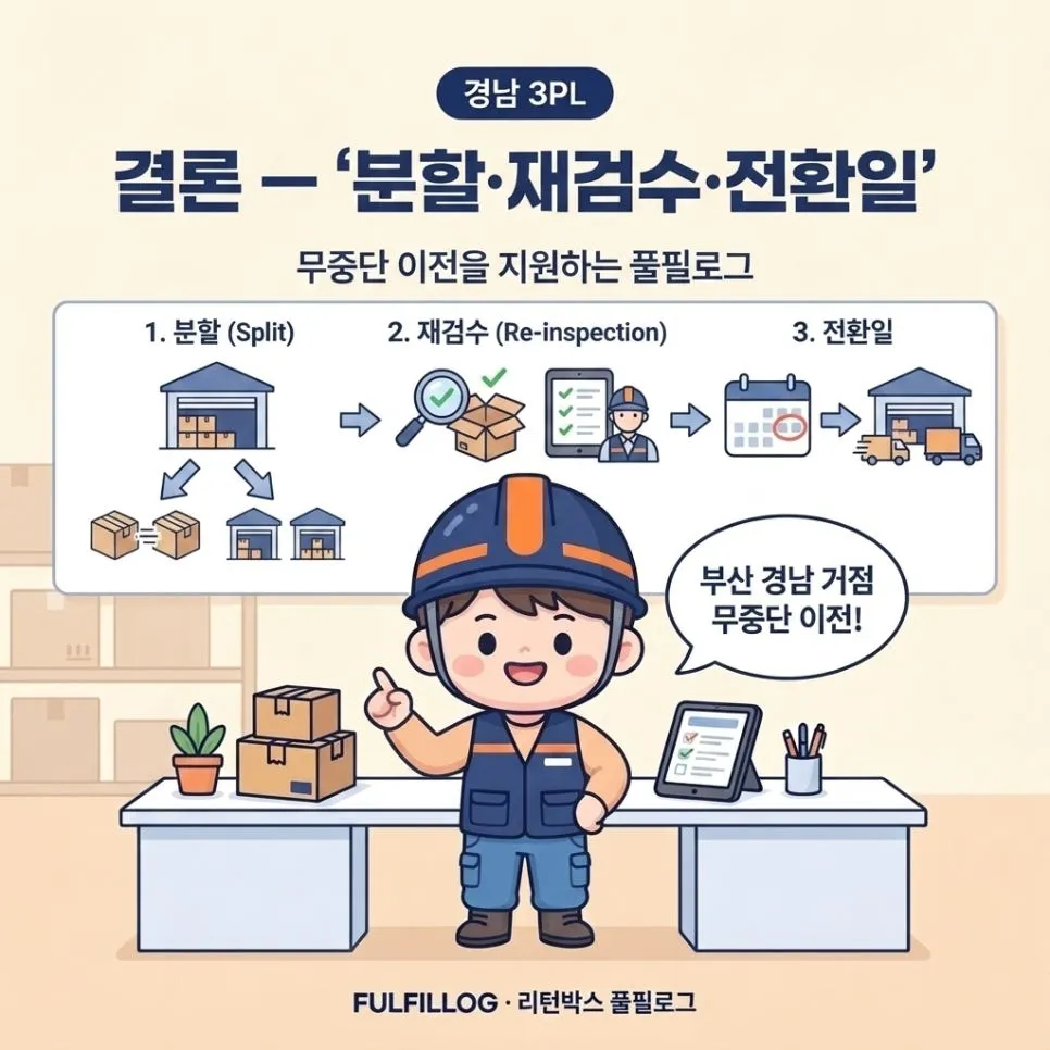 결론 — '분할·재검수·전환일'로 판단하세요 설명 이미지