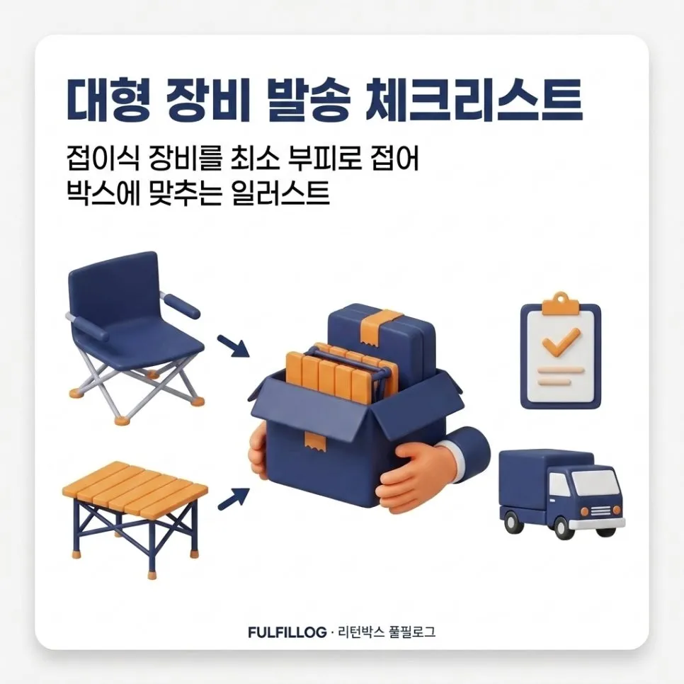 대형 장비 발송 체크리스트 설명 이미지