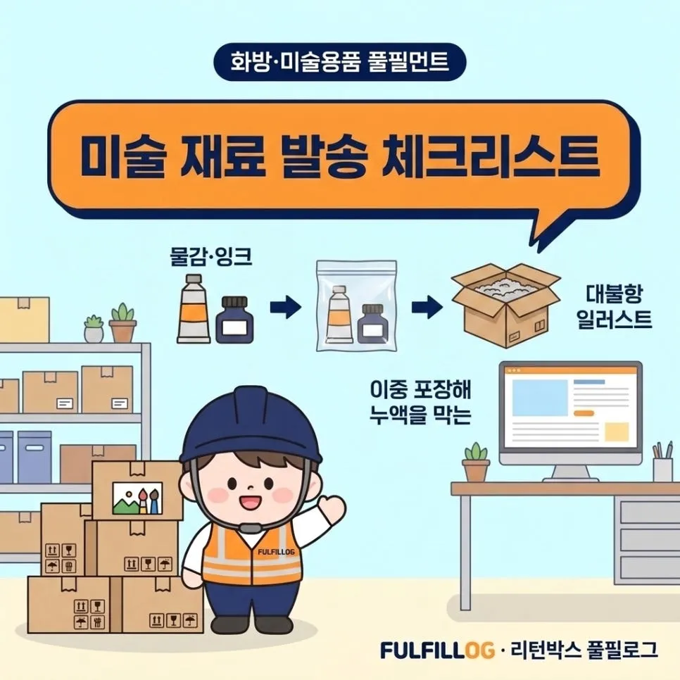 미술 재료 발송 체크리스트 설명 이미지