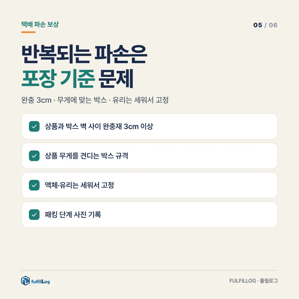 파손이 반복된다면 원인은 싸는 방식에 있습니다 설명 이미지