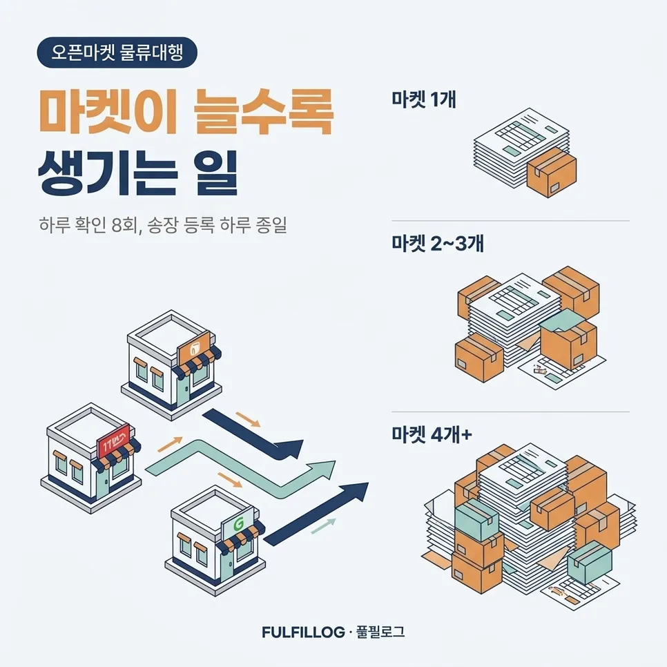 오픈마켓 물류대행, 왜 채널이 늘수록 필요한가요? 설명 이미지