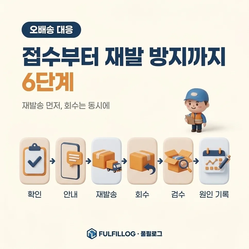 오배송 대응, 첫 30분에 할 일 설명 이미지