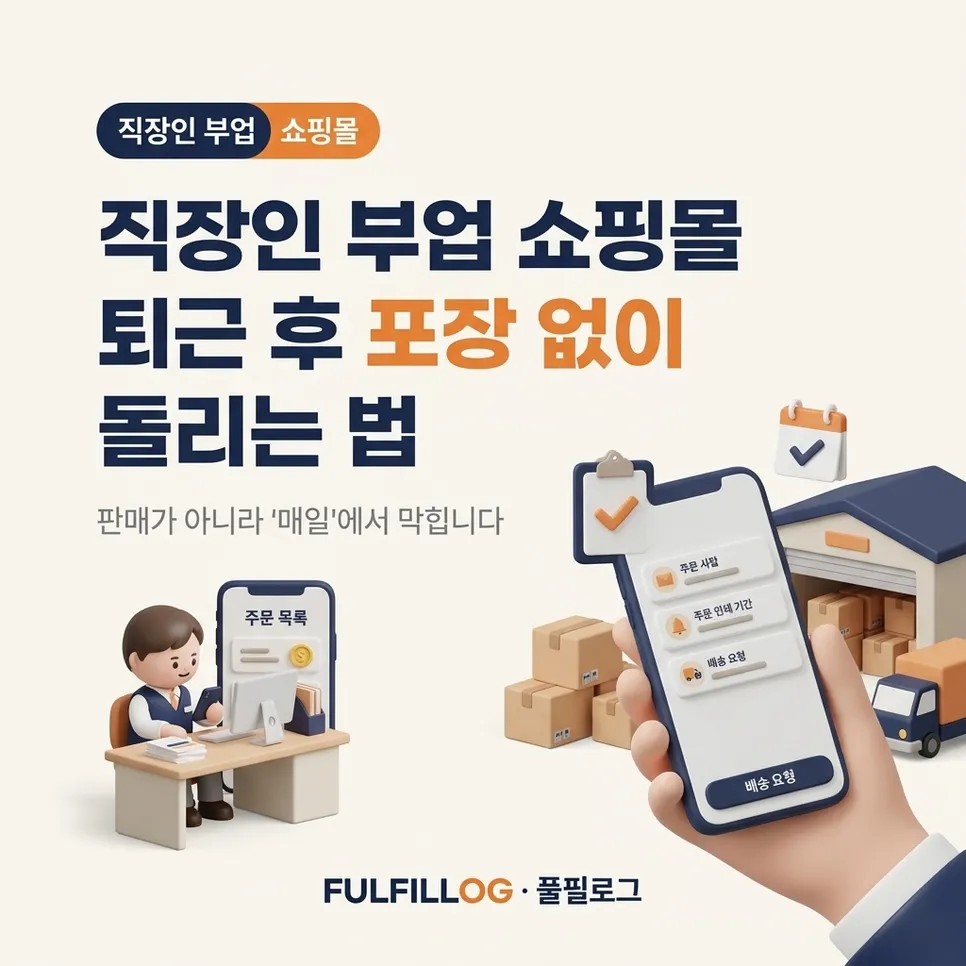 직장인 부업 쇼핑몰 택배, 퇴근 후 포장 없이 돌리는 법