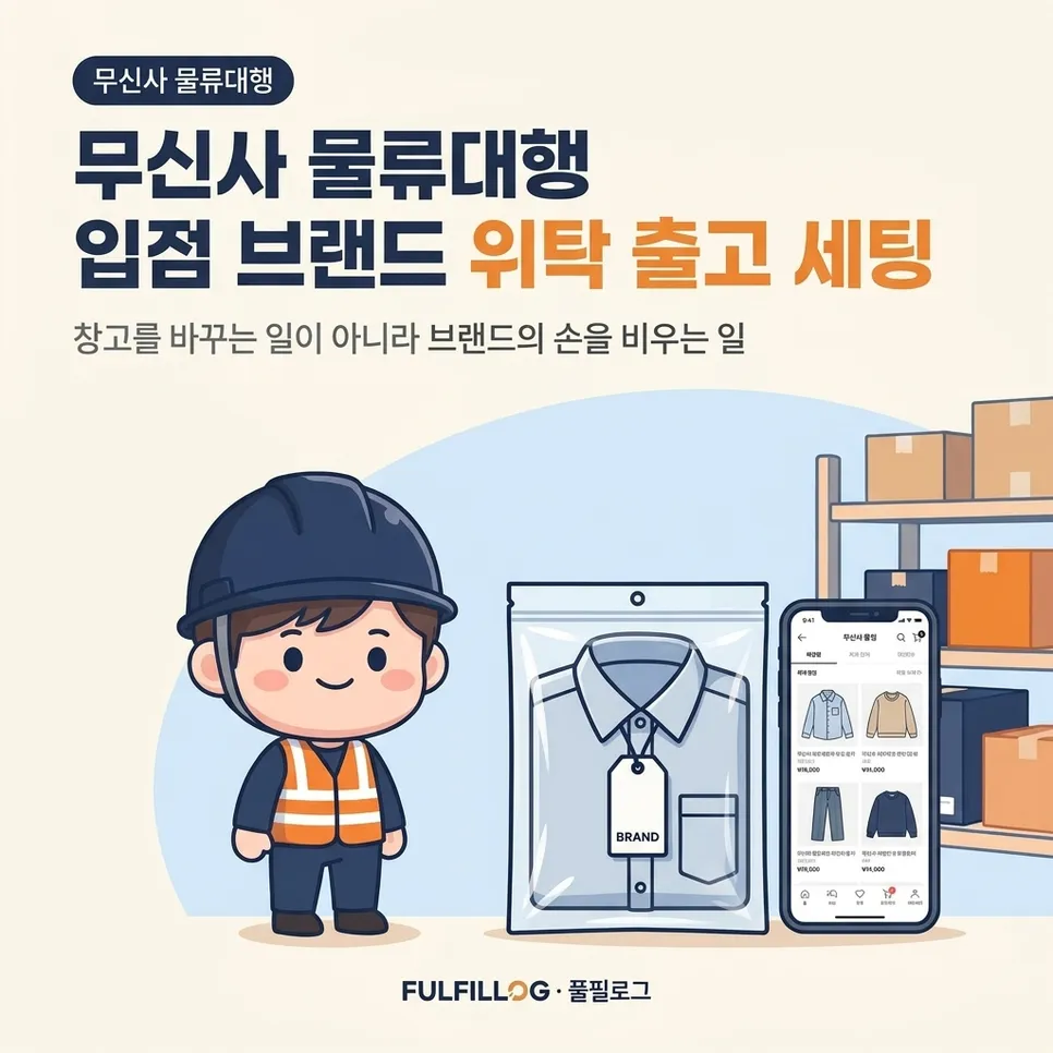 무신사 물류대행 입점 브랜드 위탁 출고 세팅